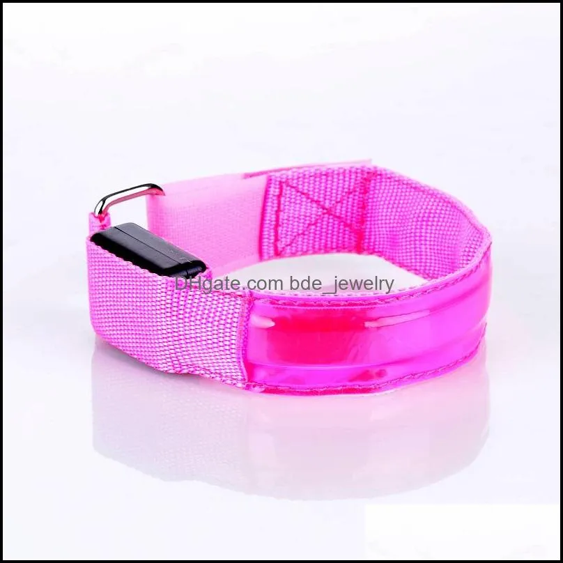 bracelets outdoor sports night running armband led light safety belt arm leg warning wristband for cycling bike bicycle party