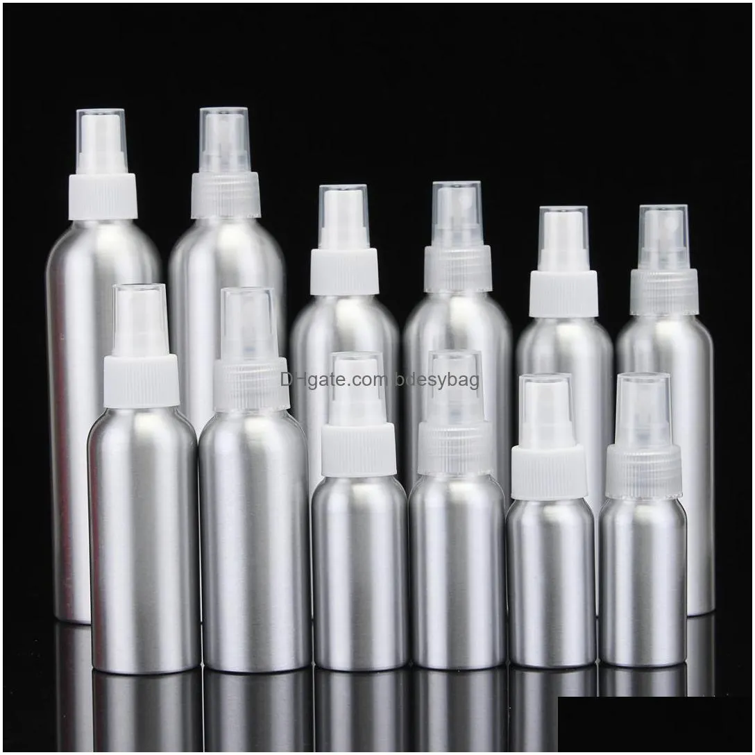 packing bottles 1x 30/50/100/120/150/250ml spray atomiser refillable bottle aluminium metal empty mist pump atomizer cosmetic