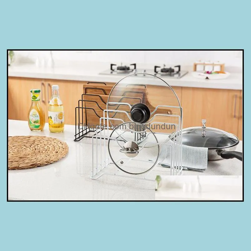 creative stainless steel kitchen shelf rack cutting board book organizer storage pot silver drainer stand rack shelves sn2357