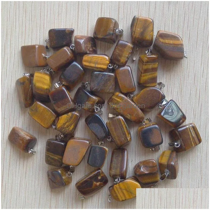 whole 50pcs/lot 2019 ing trendy assorted natural stone mixed irregular shape pendants charms jewelry