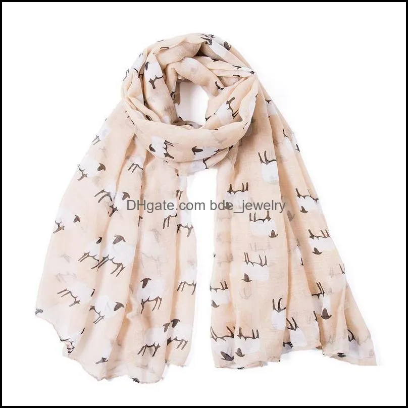 fashion summer women scarf bohemia animal sheep beach hijab shawls and wraps female designer