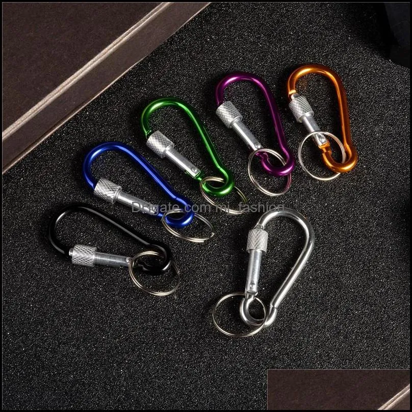 aluminum carabiner key rings gourd type spring clip keychain hook for outdoor camping hiking travling fishing backpack bottle