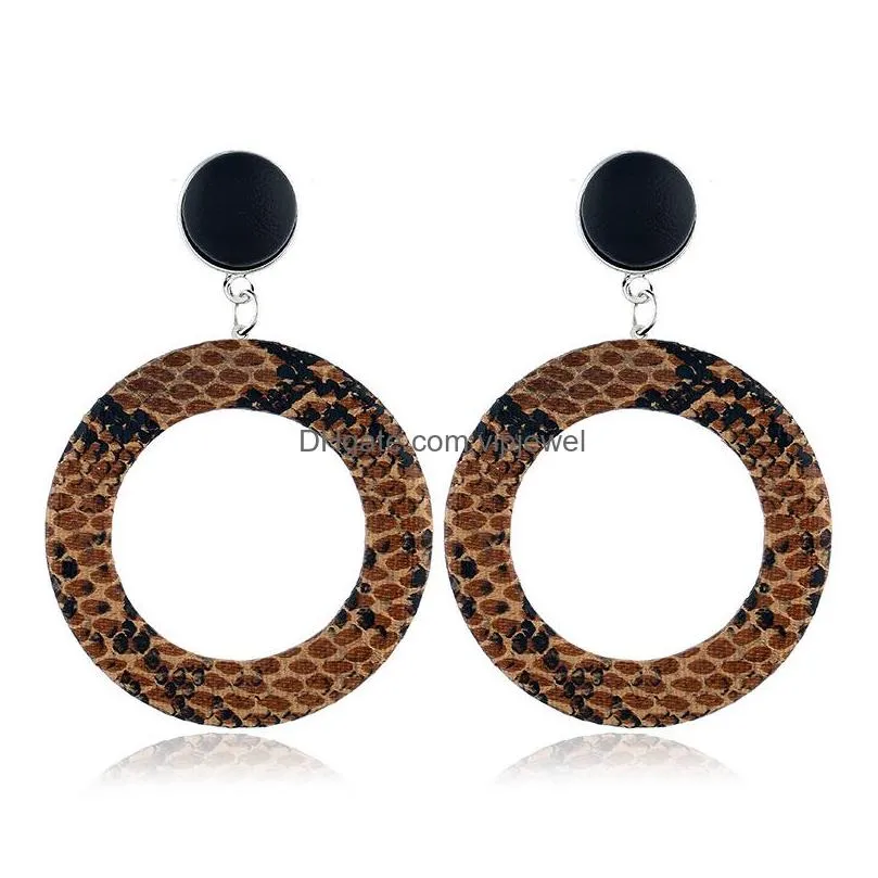 fashion jewelry snake pattern earrings geometric snake earrings