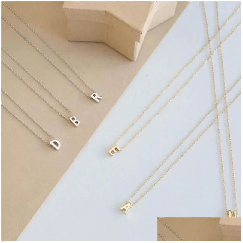 pendant necklaces az letters for jewelry cut single name collar fashion gold chain initial charms necklace metal