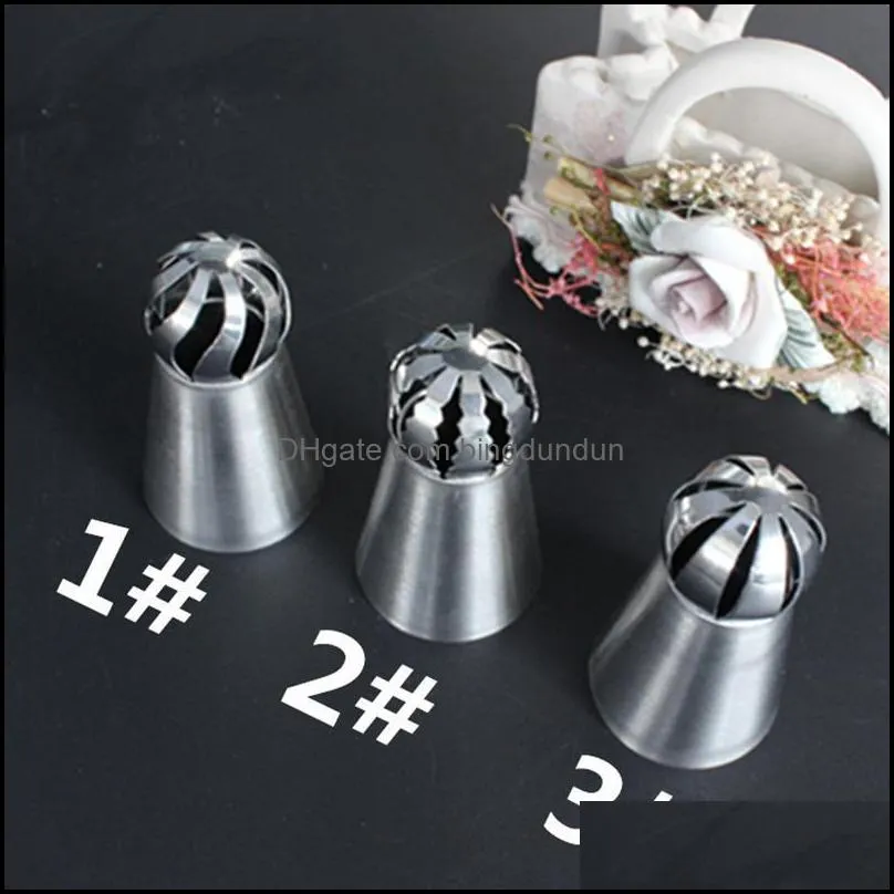 baking pastry tools 1pc russian piping nozzle sphere ball icing confectionary cupcake decorator kitchen bakeware nozzles for decorating