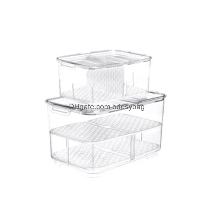 storage bottles jars container plastic containers doublelayer zer refrigerator safe keep  dnj9981