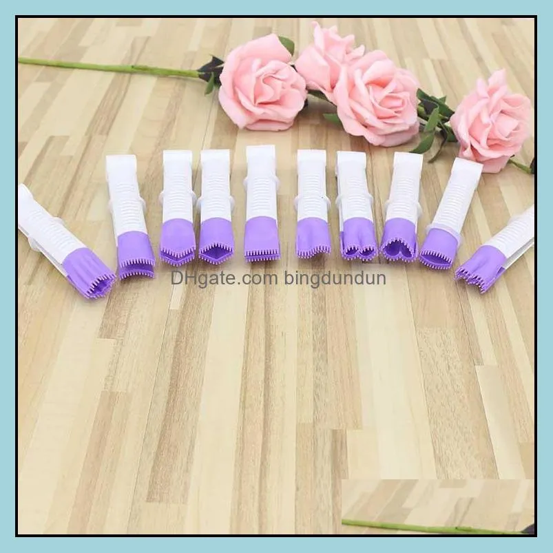 baking pastry tools 10pcs/set cake lace flower edge clip plastic curve crimper biscuit cutter sugar craft embossing fondant