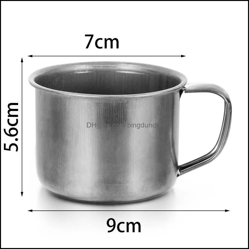 200ml portable outdoor travel stainless steel coffee cups tumblers tea mug cup for camping/travel/home use rre13742