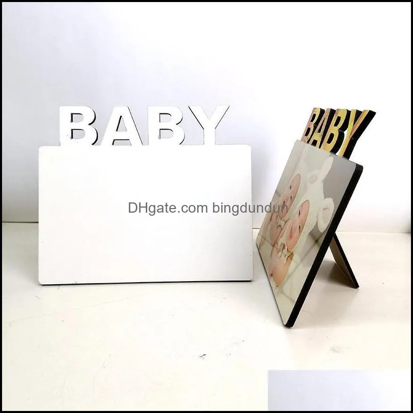 sublimation blank photo frame ornaments diy heat transfer album creativity desktop decoration baby birthday full 180x150x5mm rrf14174