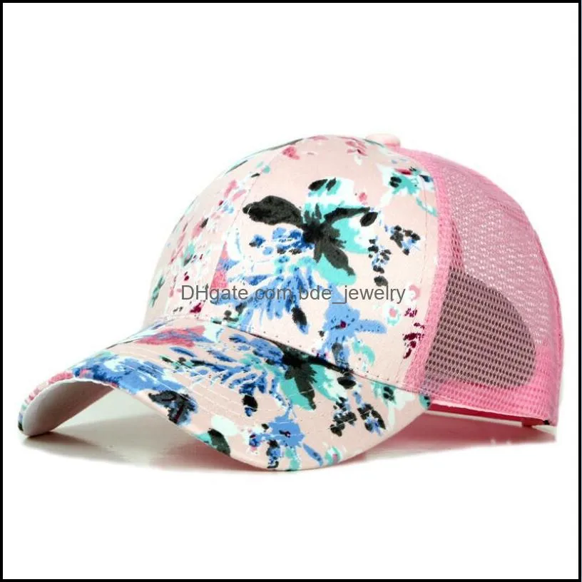 breathable printed camouflage ball caps for men spring summer adjustable baseball sports womens outdoor high ponytail shade