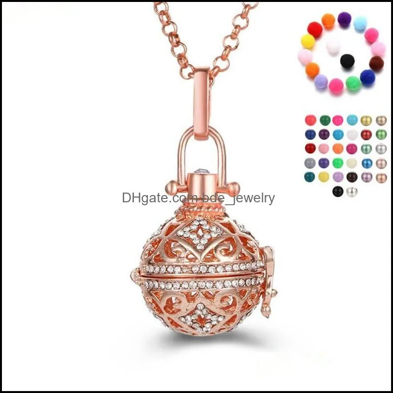 openable mexico chime music angel ball caller locket pendant necklaces vintage pregnancy necklace aromatherapy  oil diffuser