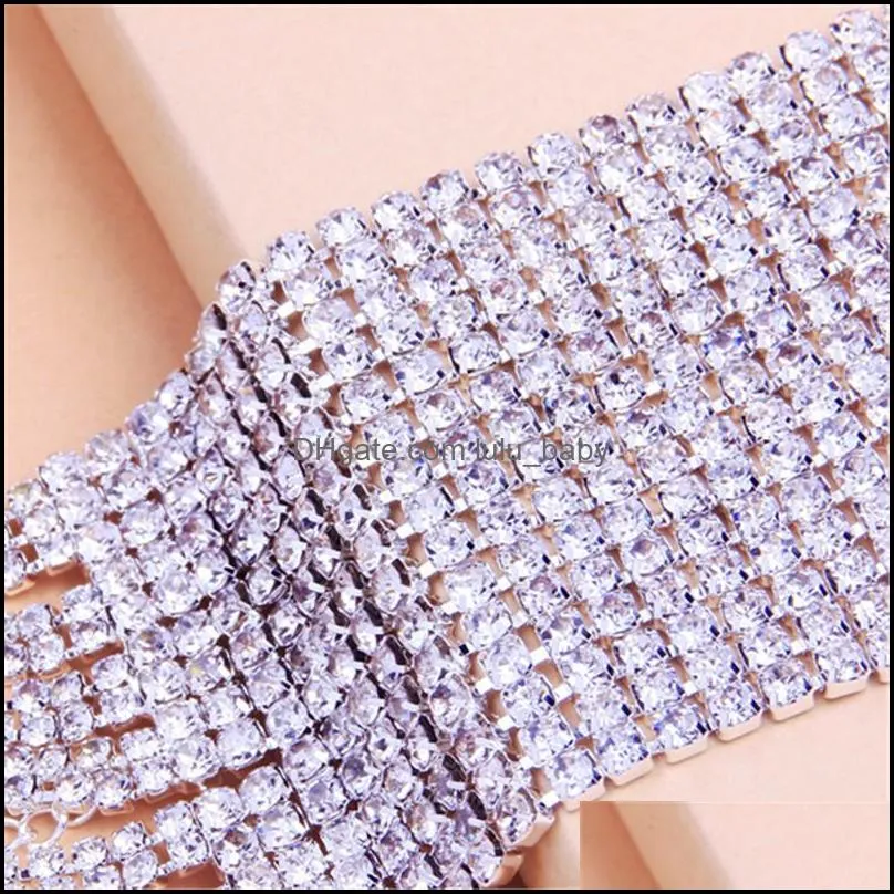 classic luxury shiny rhinestone hand chain for ladys sexy bracelet jewelry boutique link women hand bracelet accessories 570 t2