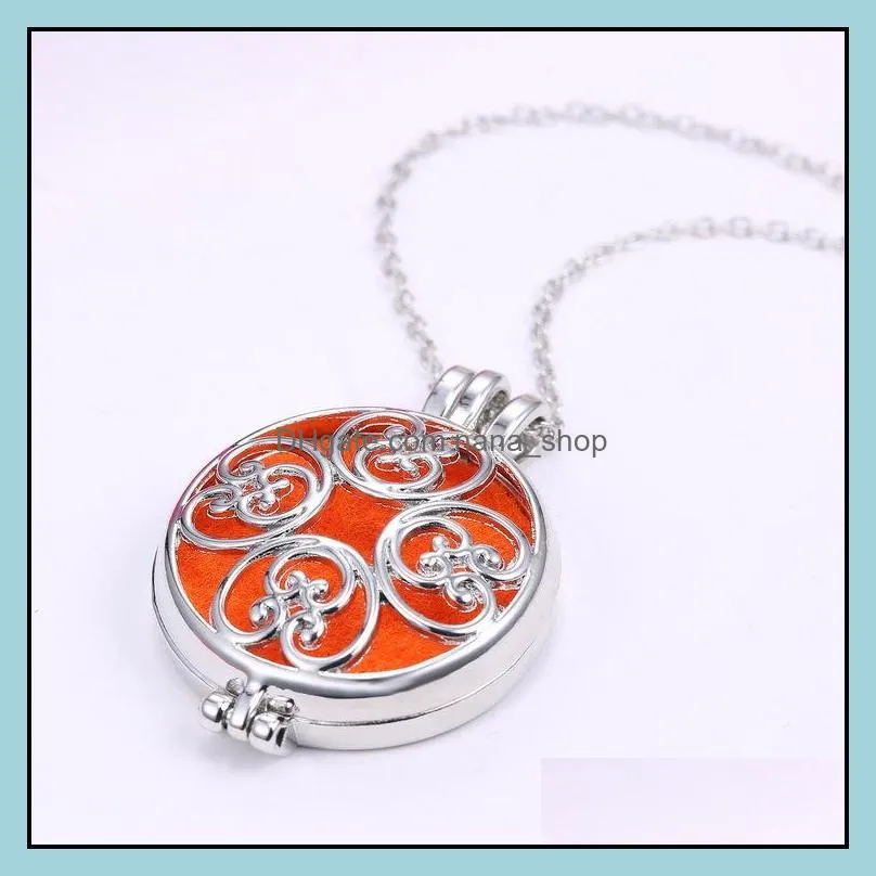  essential oil diffuser necklace aromatherapy diffuser opening floating lockets pendant necklaces for women ladies fashion jewelry