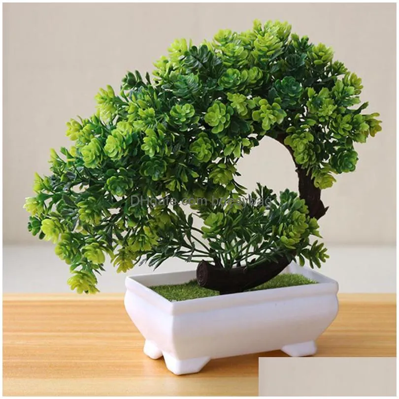 decorative flowers wreaths artificial potted plant for home diningtable office decoration1