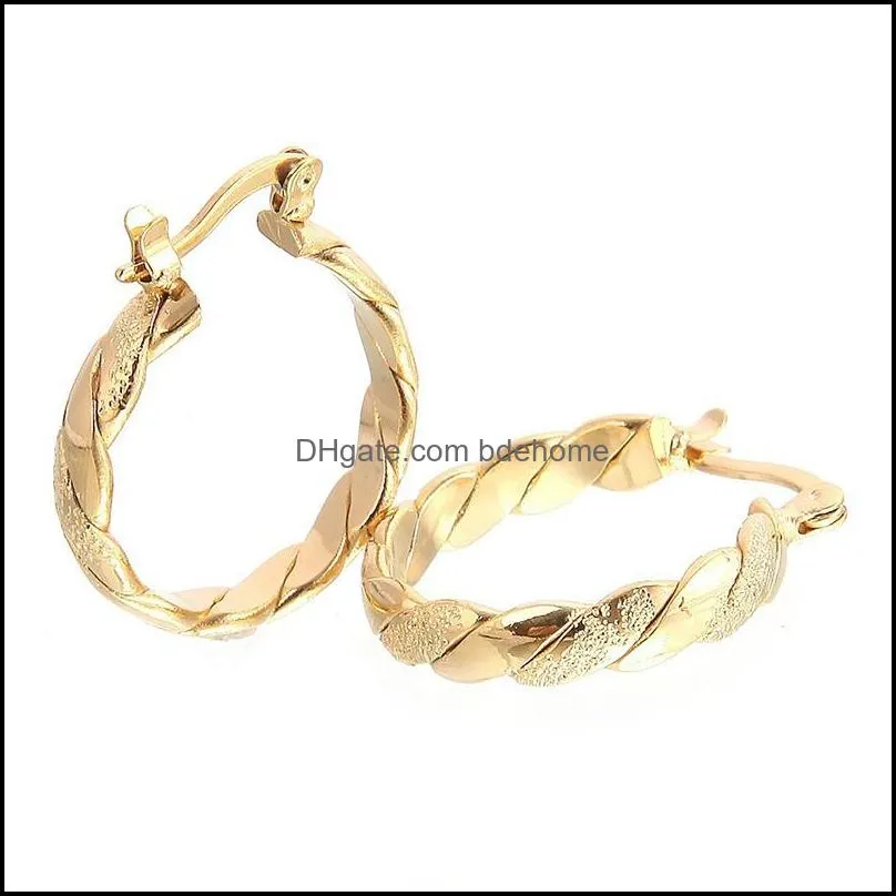 fashion distortion interweave twist metal circle geometric round hoop earrings for women accessories retro party jewelry