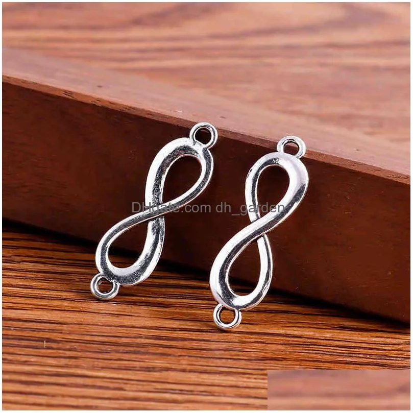 20pcs 8x29mm fashion symbol infinity charms connector for necklaces accessories bracelets making handmade diy jewelry finding