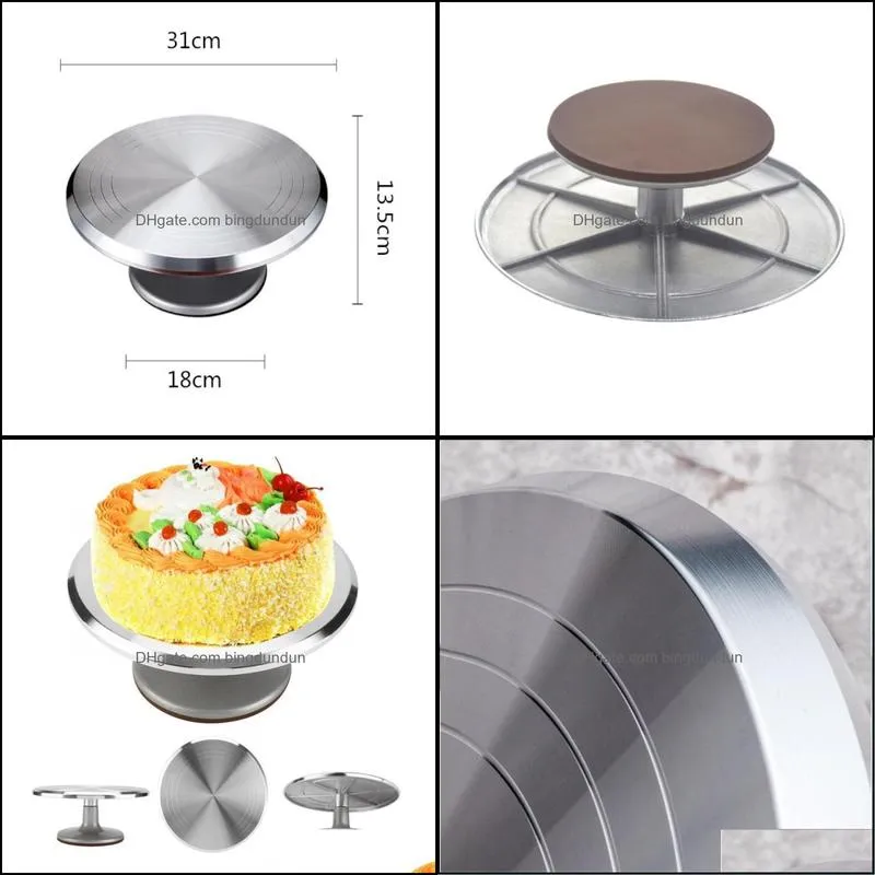 baking tools decorating table cake turntable aluminum alloy nonslip stand gh681 pastry