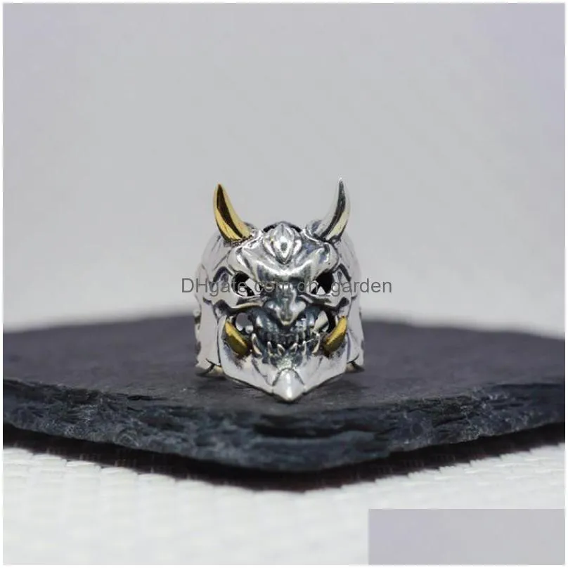 cluster rings mens demon mask fangs ring hip hop fashion party prom jewelry gift