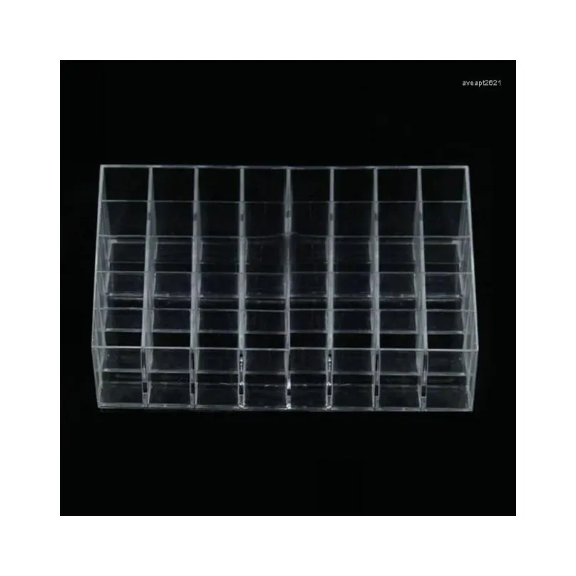 storage boxes 24/36/40 transparent grid acrylic cosmetic display stand lipstick box makeup make up case sundry jewelry tools