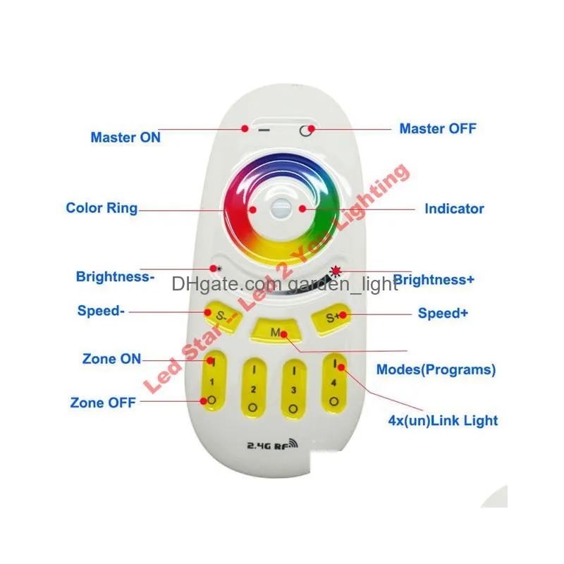 20m wifi mi light led strip lighting rgbw rgb rgbww 5050 12v add 4pcs controller add4 zone group remote add power adapter ship