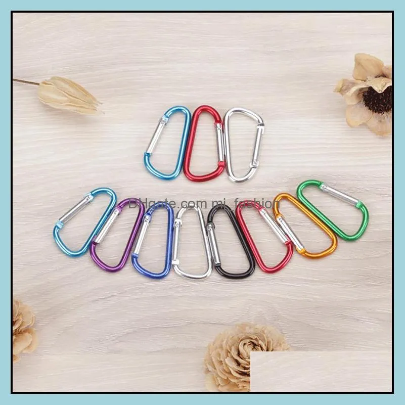 carabiner d clip key rings dog leash harness keyfobs small assorted camping aluminum carabiners keychain outdoor tool dhs