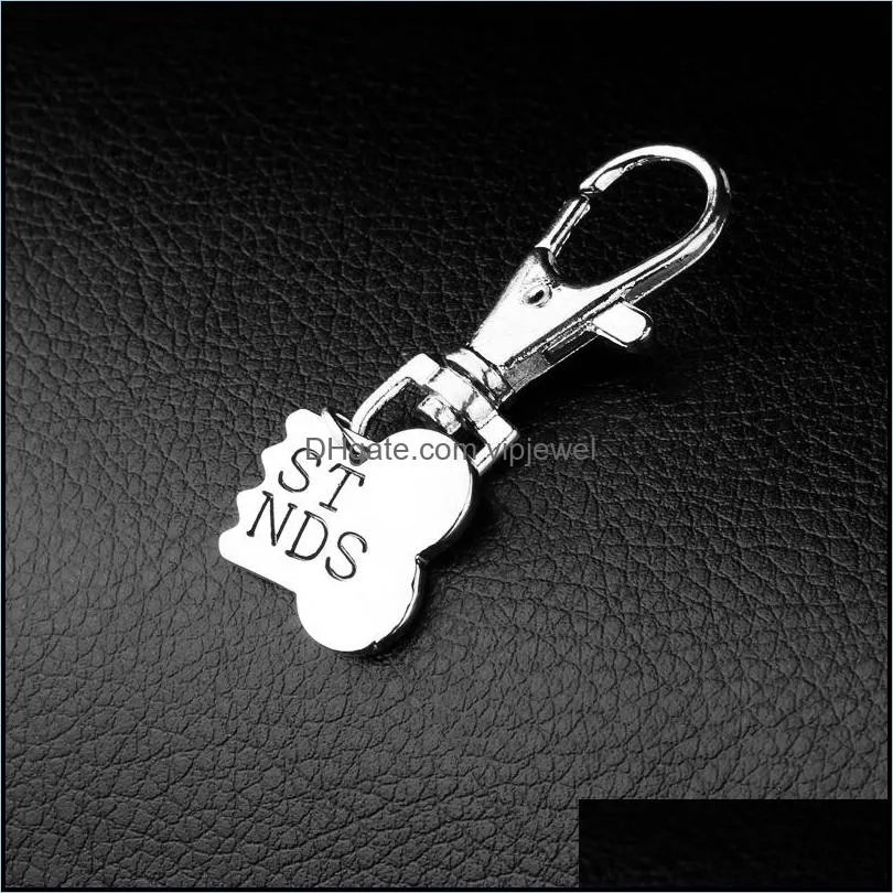  selling bone shape friendship pendants keychain necklace for women couple silver gold plating jewelry set fahion heart charm necklaces