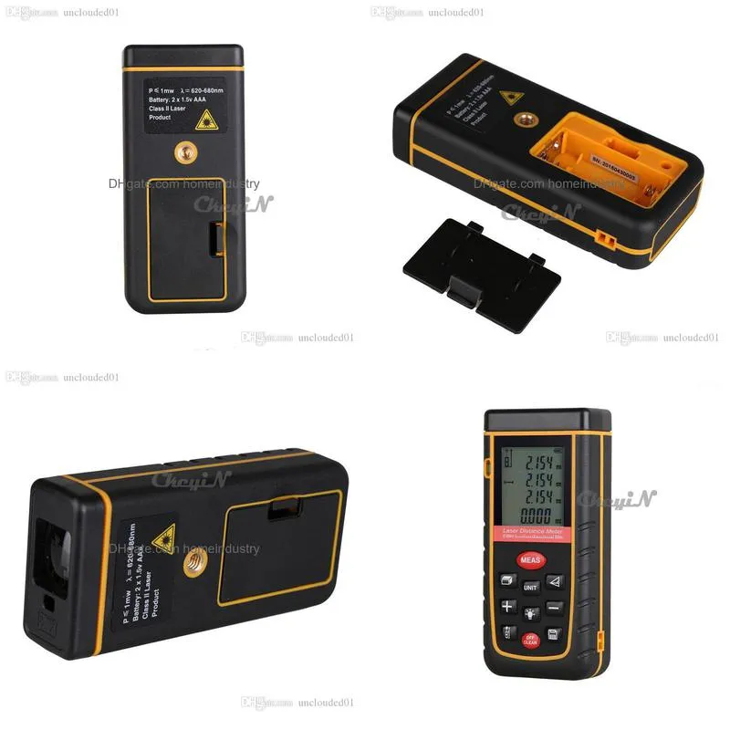 wholesaledigital backlight lcd display 80m 262ft laser distance meter range finder area/volume measure tape lazer rangefinder