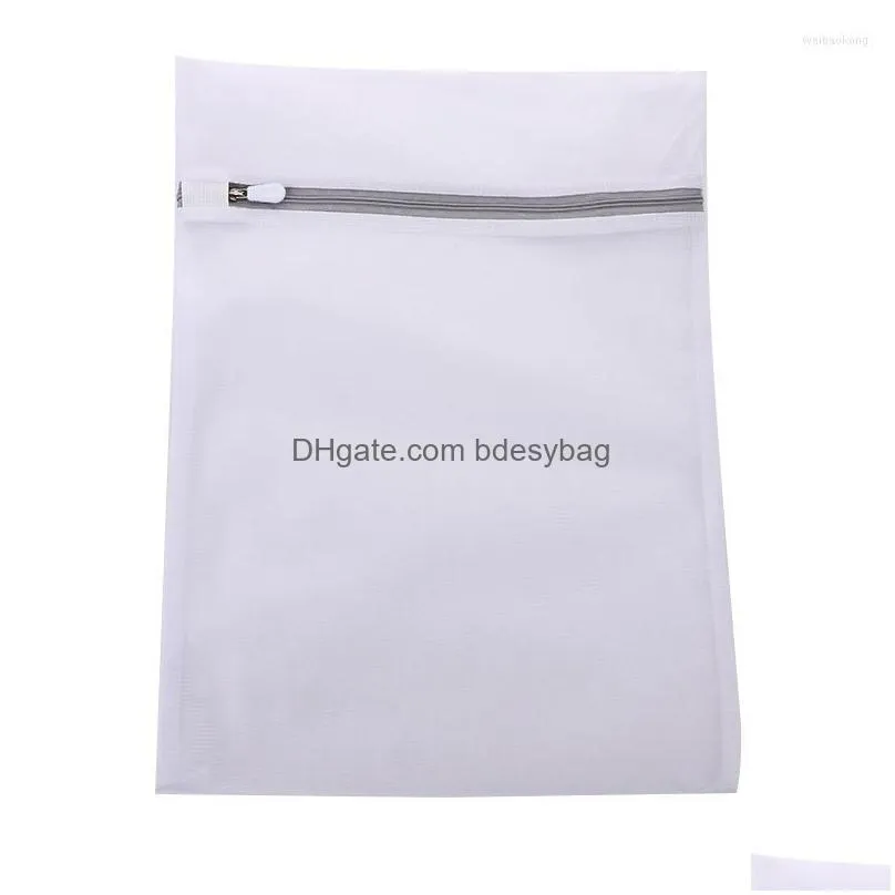 laundry bags zipper bag polyester mesh wash home travel portable underwear sock dirty clothes washing machine storage