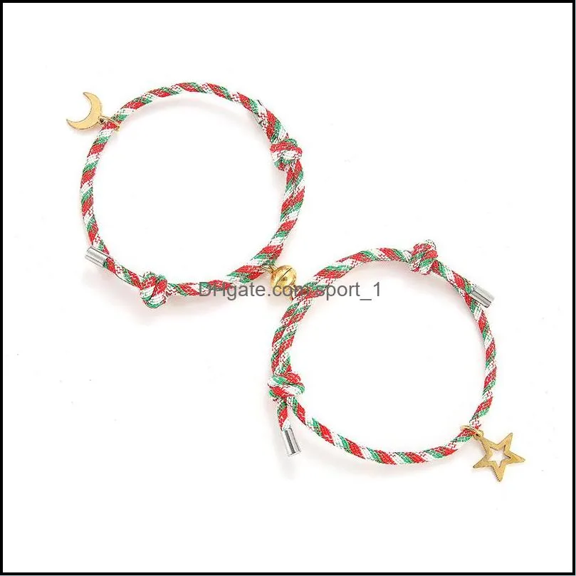 men women magnetic couple bracelet mutual attraction rope braided vows of eternal love distance bracelets gifts q120fz