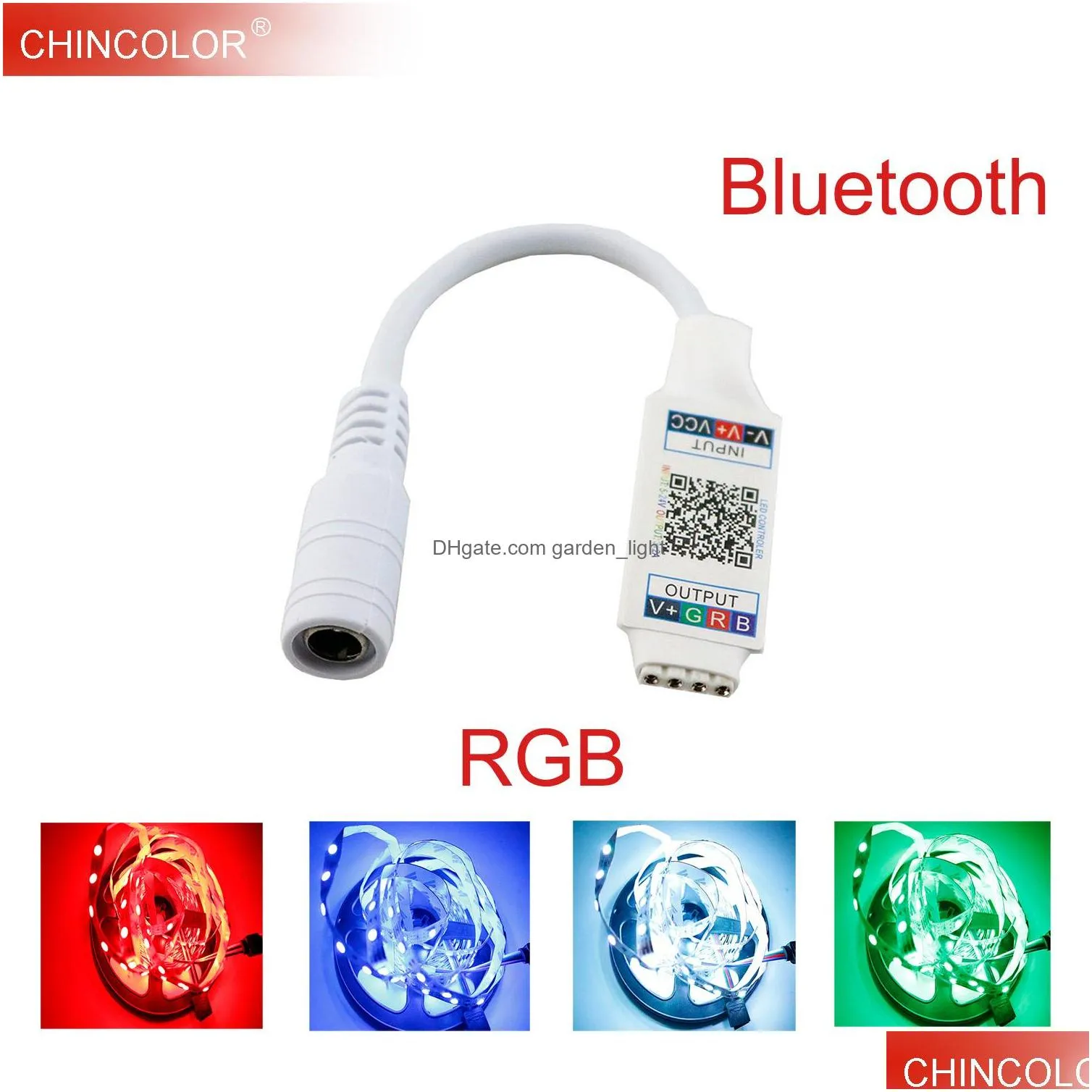 wifi bluetooth music rgb controller dc524v mini smart light strip controller dimmer for 5050 3528 rgb led strip tape