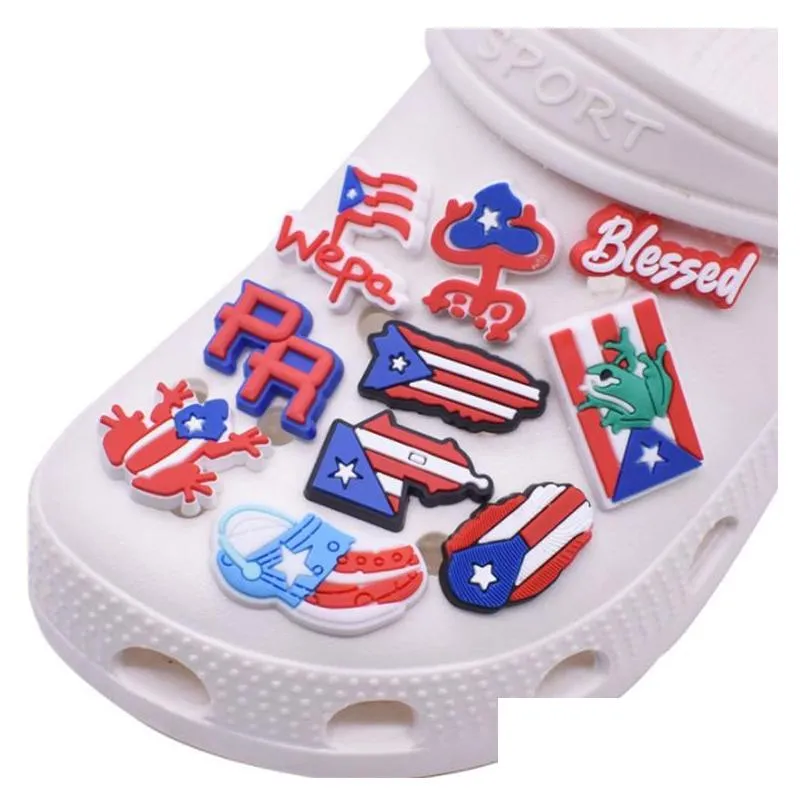 custom autism awareness ribibon pvc shoe charms shoecharm buckles fashion accessories soft rubber jibz for croc shoes