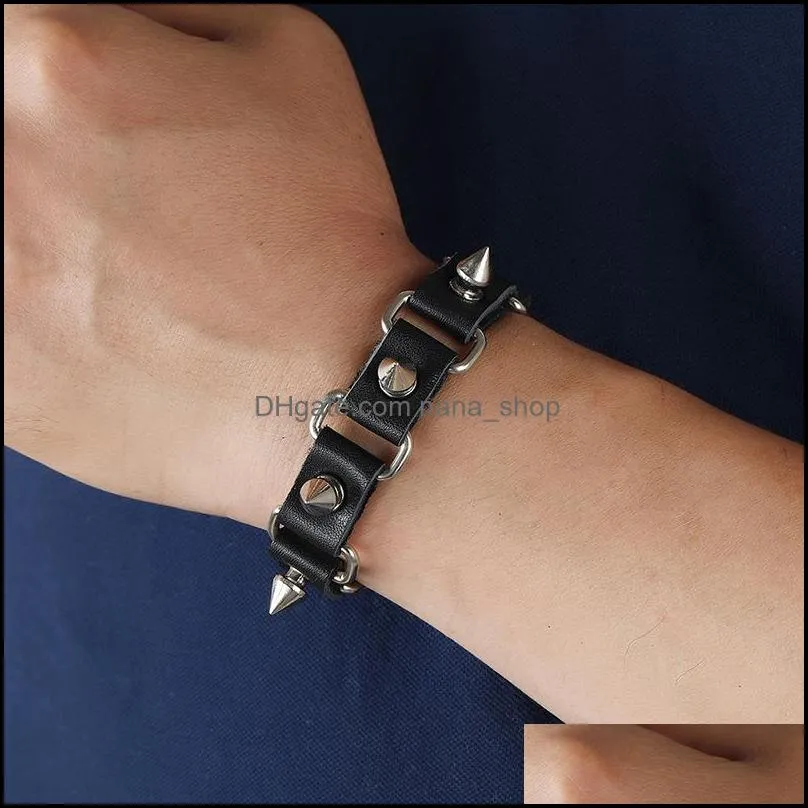 skeleton skull bracelets rock leather belt buckle for women men unisex punk gothic charm bracelets bangles jewelry gift