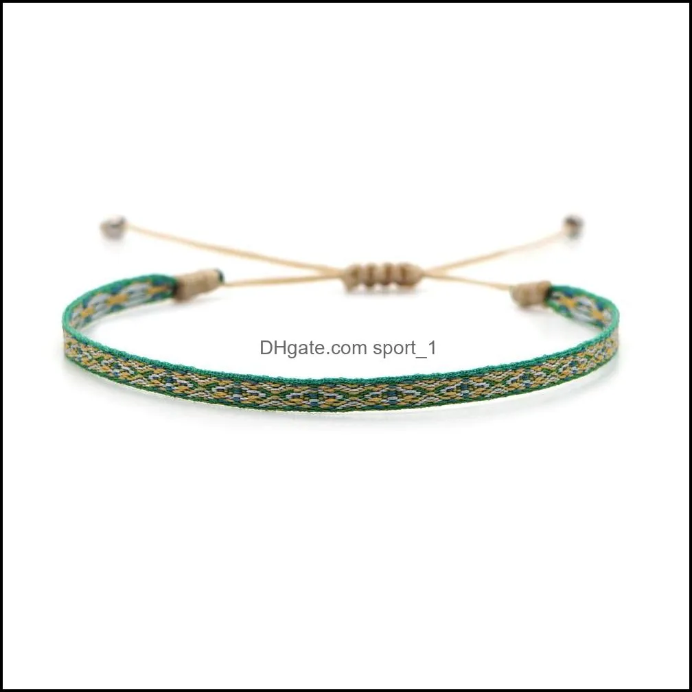 summer string wave bracelets adjustable friendship strand bracelet for women girls vintage party jewelry b41a