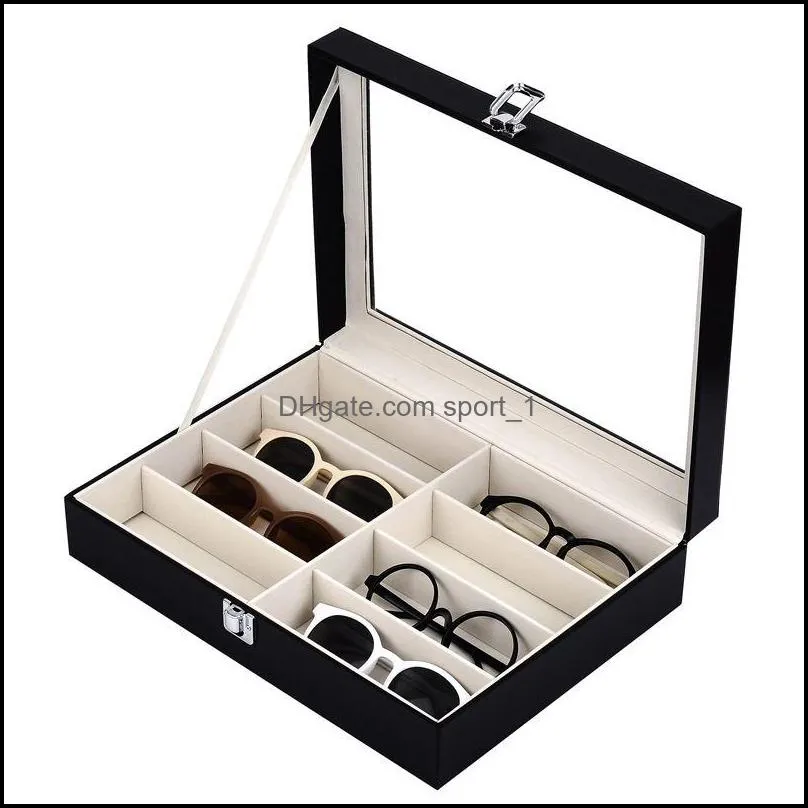 8grid eyeglasses case eyewear sunglass storage box holder organizer eye glasses display organizer