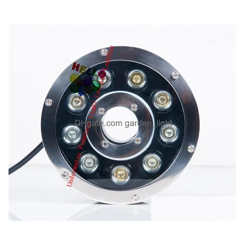 6w 9w 12w 18w rgb led pool light ac 12v 24v underwater lights fountains led waterproof ip68