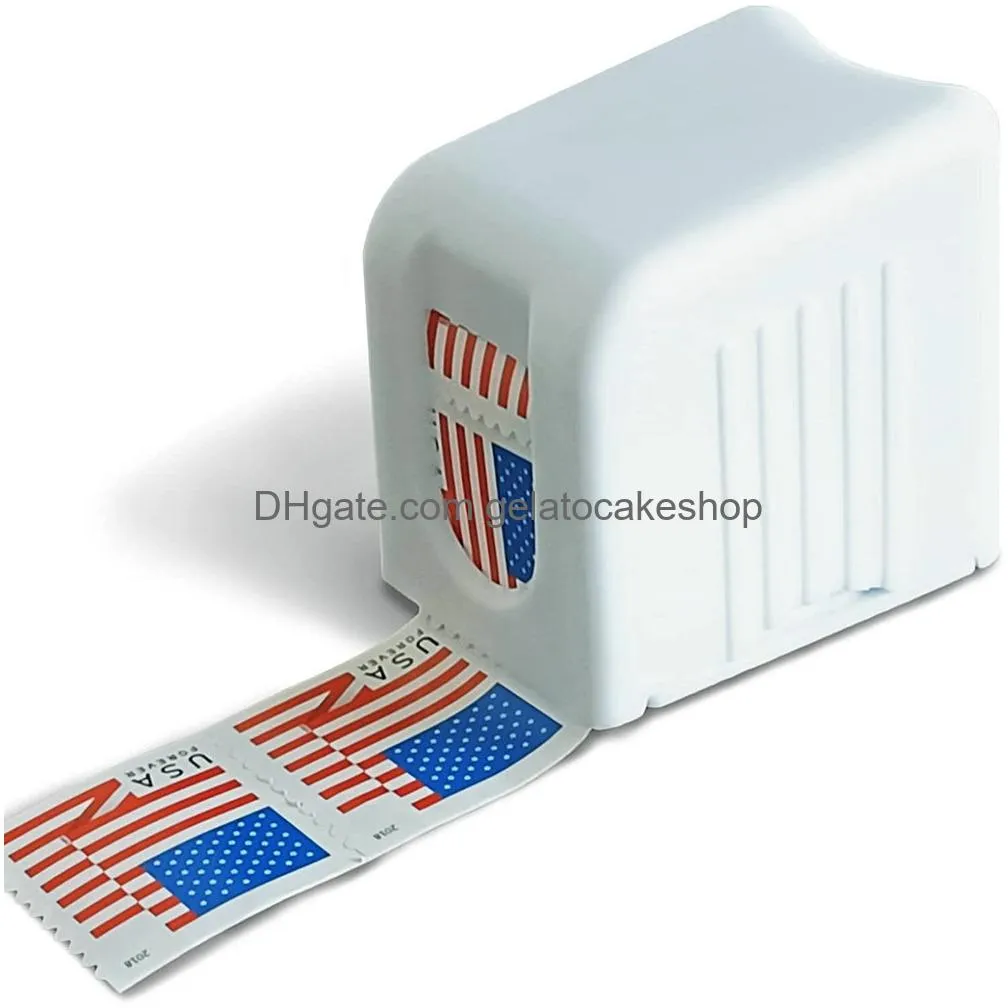 postage stamp dispenser for a roll of 100 stamps plastic stamp roll holder for us forever stamps is compact and impactresistant for desk organization of home office supplies
