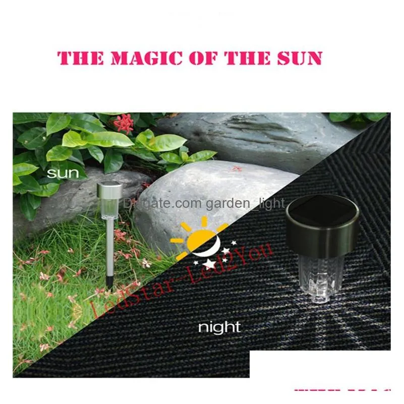  led solar lights led lawn light stainless garden outdoor sun light corridor lamp outdoor garden lamp solar powered colored solar