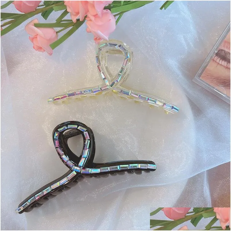 fashion jewelry plastic hairpin for women hair clip pin lady girl magic color square barrette back head shark clip large grip hair
