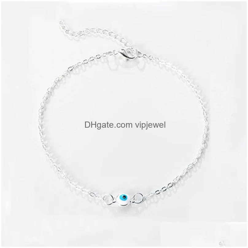 fashion jewelry turkish evil eye anklet blue eyes summer beach anklets