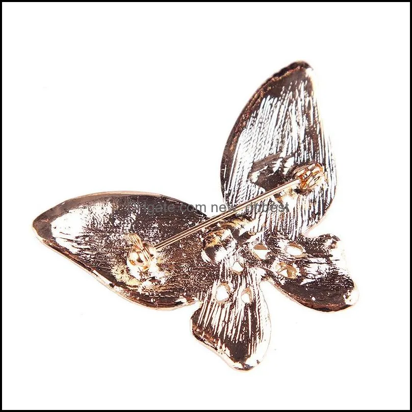 opal rhinestone brooches wedding butterfly brooch for women fashion pins jewelry good gift 427 h1