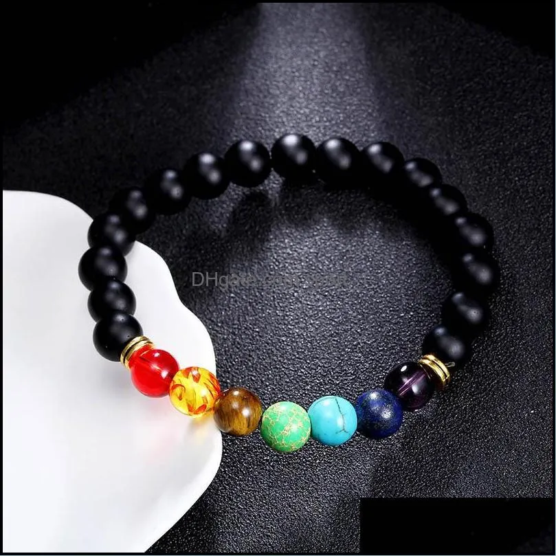 natural stone strand bracelets colorful crystal beaded heart charms bracelet healing energy bangle female jewelry q82fz