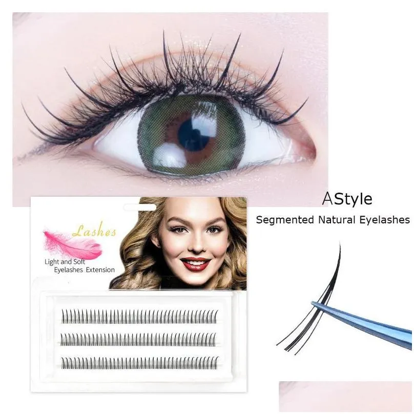 false eyelashes premade volume fans individual eyelash 3d fluffy single cluster segmented natural lashes for eye extension c curl