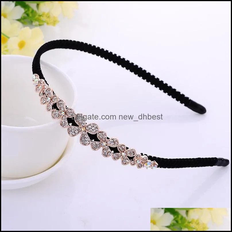 high quality bow diamonds nonslip ladies head hoop jewelry tg018 mix order 30 pieces a lot 300c3