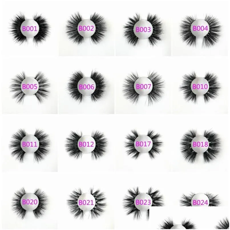 30 50 100 200 pairs wholesale 100 real mink 25mm lashes 5d 7d fluffy messy strip eyelashes dhs