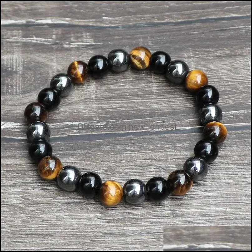 natural tiger eye beaded strands bracelets men for magneti hematite women jewelry bracelet