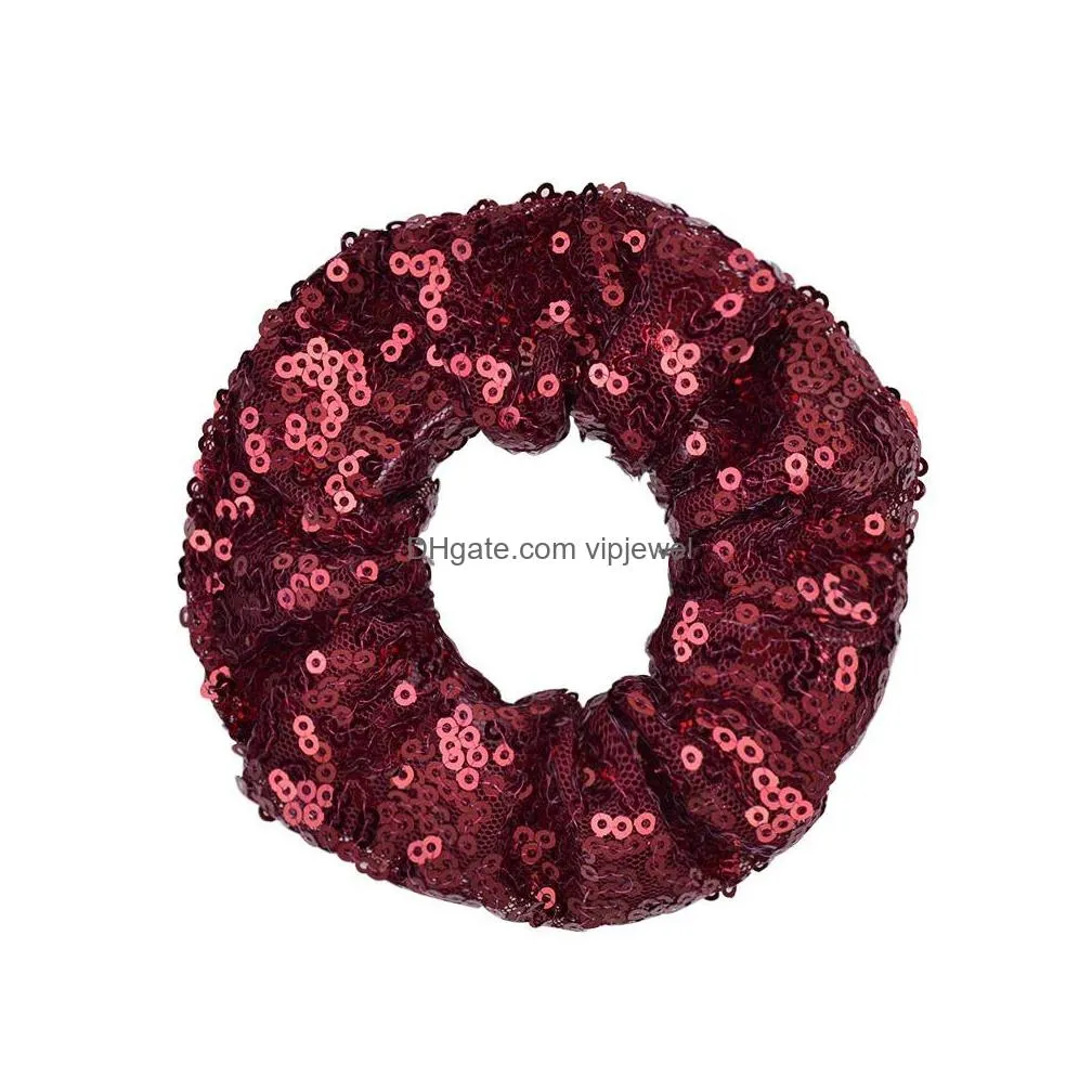fashoin accessory hair ring 20 colors sequins hairband rope hair rings