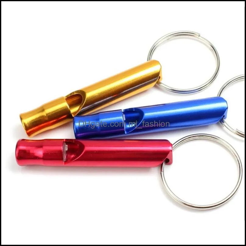  novelty mini aluminum alloy whistle keyring keychain for outdoor emergency survival safety keyring sport camping hunting88 q2