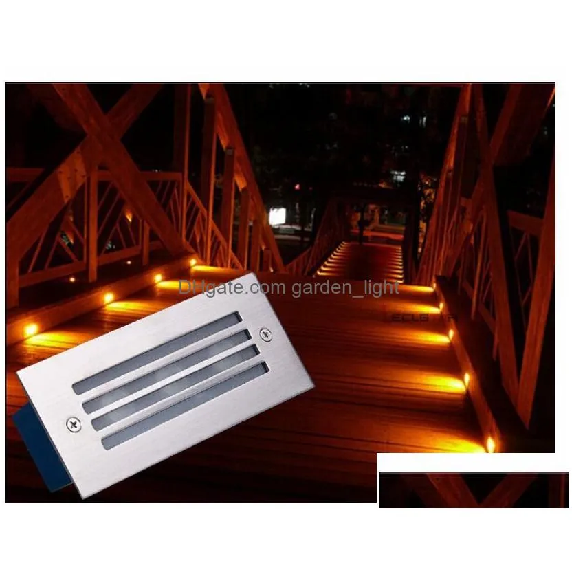 led deck step light 3w underground lamp recessed stair paitio inground spotlights floor garden landscape outdoor wall pack led