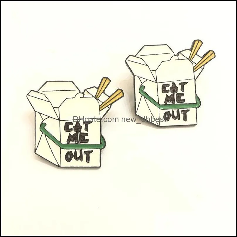 personality fast food box pins ornaments lunch boxes modelling badge lovely accessories baking paint cartoon fashion versatile student 1 4ld