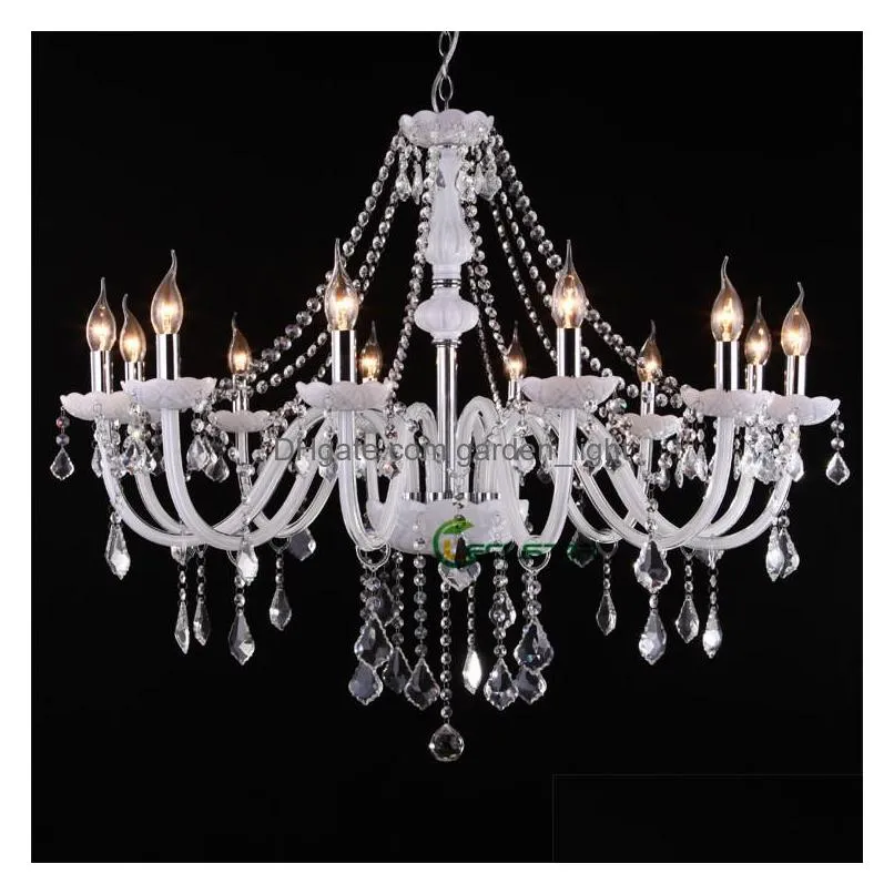 modern white crystal chandelier lights lamp chandeliers for bedroom living room fixture crystal light lustres de crista lighting